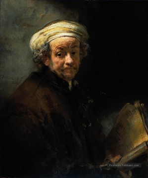 Autoportrait en tant qu’apôtre St Paul Rembrandt Peinture à l'huile